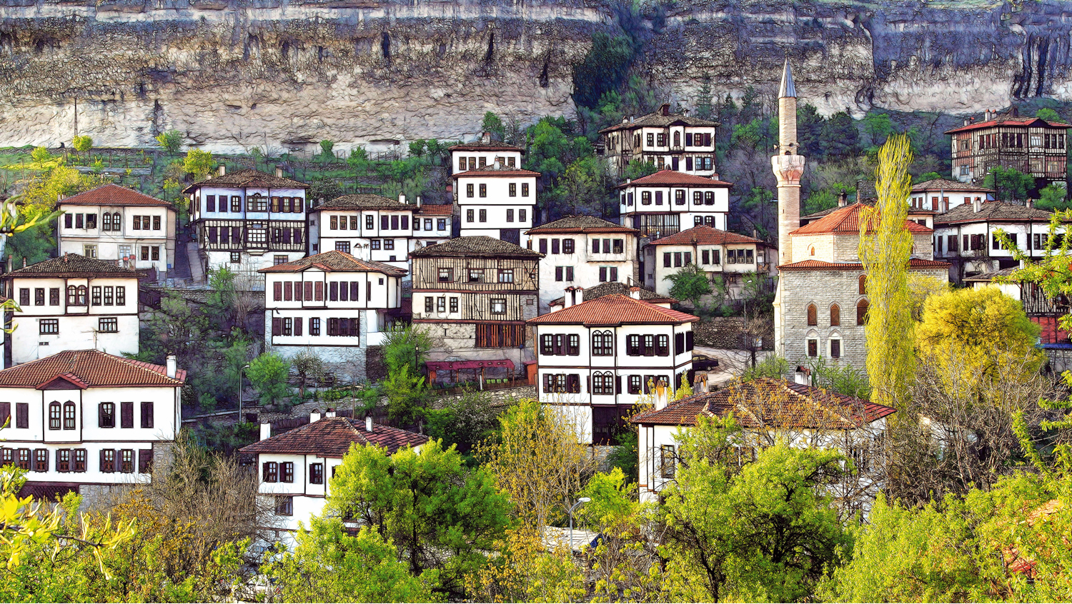 Panorama tureckiego miasteczka Safranbolu
