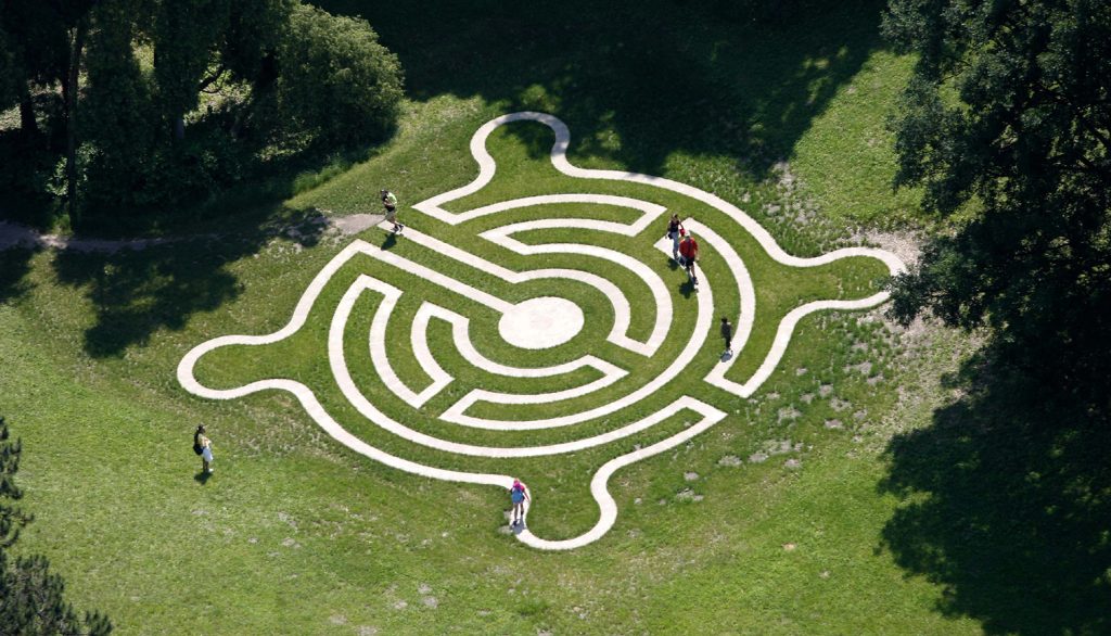 Zámek Loučeň - Labirynt widziany z lotu ptaka