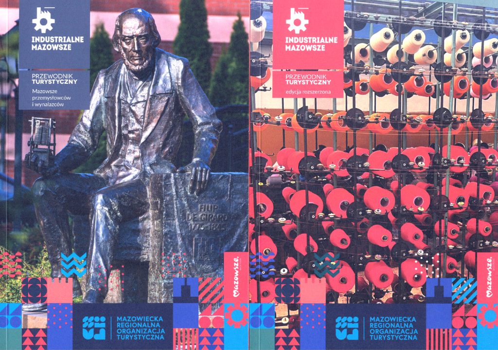 Okładki obu przewodników po Industrialnym Mazowszu