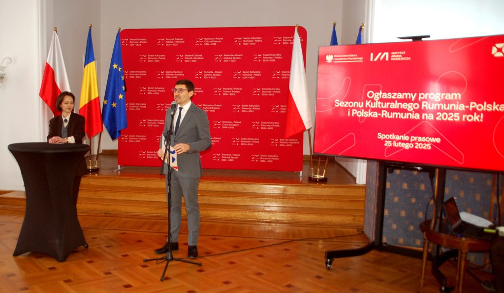 Otwarcie konferencji prasowej i prezentacji programu w Ambasadzie Rumuńskiej w Warszawie - fot. Cezary Rudziński