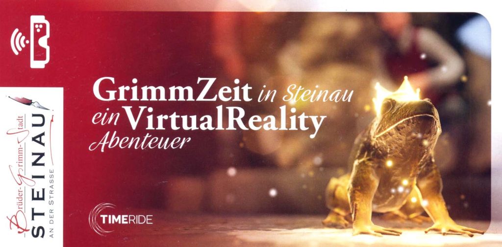 Czasy Grimmów w Steinau - wirtualnie. Okładka folderu z programem zwiedzania.