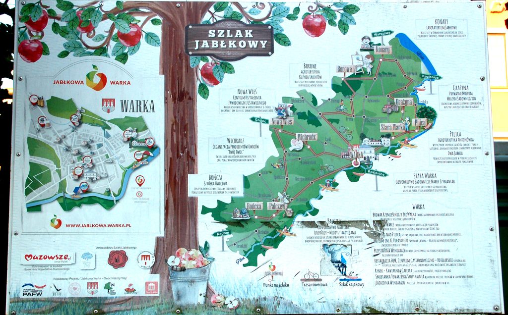 Mapa Szlaku Jabłkowego. Fot. Cezary Rudziński
