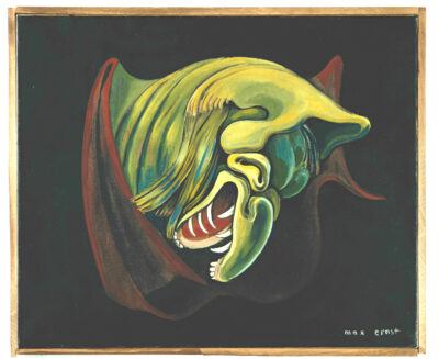 MAX ERNSTTÊTE DE L’ANGE DU FOYER [GŁOWA ANIOŁA OGNISKA DOMOWEGO] ok. 1937 farba olejna na płótnie Kolekcja Ulli i Heinera Pietzschów, Berlin © ADAGP, Paryż / ZAIKS, Warszawa 