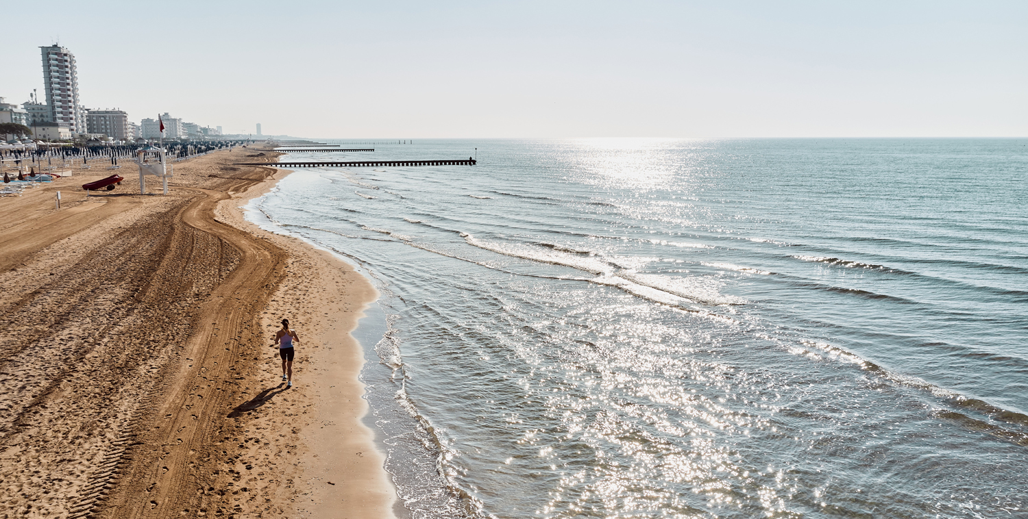 Plaża i morze w Jesolo.